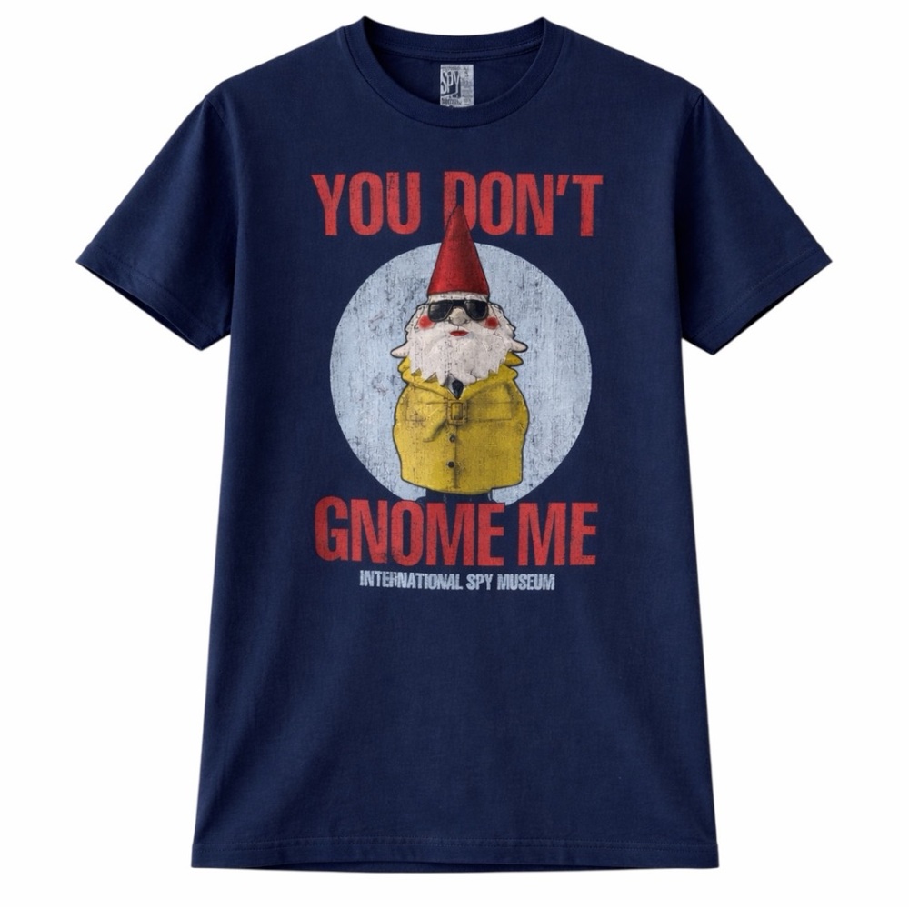 Spy Gnome Graphic Tee Navy Youth L Fits Adult XS/S Washington DC  NEW